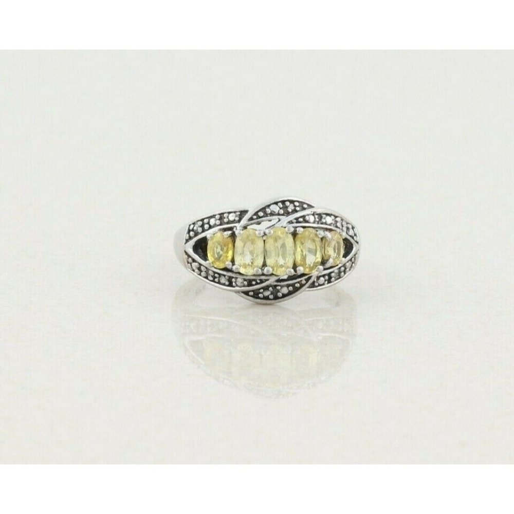 Sterling Silver Yellow Topaz Ring size 6